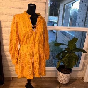 Yellow long sleeve dress